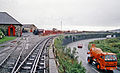 view across the causeway towards Porthmadog