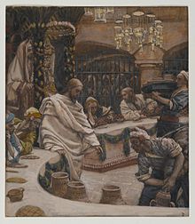 The Marriage at Cana (Les noces de Cana) by James Tissot, 19th century Brooklyn Museum - The Marriage at Cana (Les noces de Cana) - James Tissot - overall.jpg