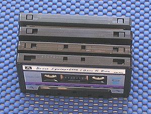 From top to bottom: an unprotected Type I cassette, an unprotected Type II, an unprotected Type IV, and a protected Type IV. Cassette Write Protect IV.jpg