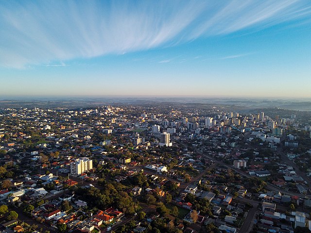 Vista do centro e região norte e oeste de Ijuí