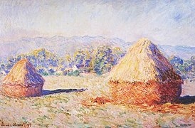 Grainstacks in the Sunlight, Morning Effect, 1890. óleo sobre lienzo. Colección privada.