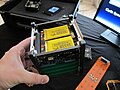 La struttura di un satellite miniaturizzato CubeSat 1U.