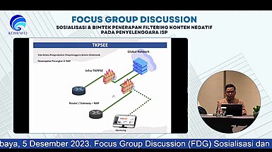 Kominfo official sharing how DPI implementation is implemented on Indonesia