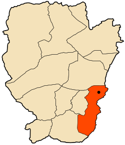 Localização do distrito dentro da província de Naâma
