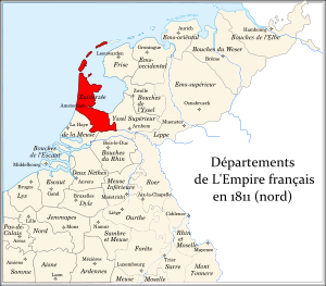 Департамент Зёйдерзе на территории исторических Нидерландов в 1811 году