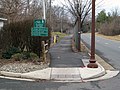 Trailhead at the I-66 exit to eastbound Fairfax Drive in Ballston, looking west. (January 2017)