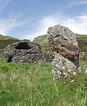 Ruines de cellule monastique sur l'île Eileach an Naoimh