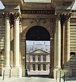 The entrance portal of the Hôtel de Soubise, which served as an inspiration for the design of the new entrance portal of the Hôtel de Besenval, built in 1938 by the architects Moreillon & Taillens