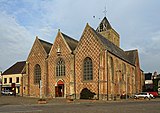 Saint-Folquin d'Esquelbecq, Nord, France, église-halle en brique flamande