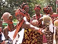 Femala palace dancers from Benin in Nigeria