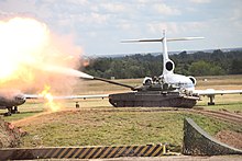 A T-90A tank firing its main gun at Engineering Technologies 2012 Firing T-90A main battle tank.jpg