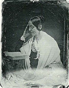 Den enda kända daguerreotypen av Margaret Fuller (av John Plumbe, juli 1846).