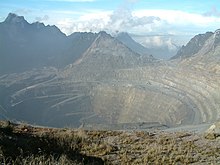 Grasberg mine, Indonesia is the world's largest gold mine. Grasberg mine.jpg