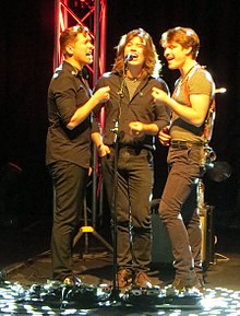 Hanson in 2013 - from left Isaac, Zac, Taylor