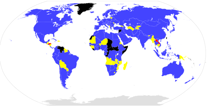 Map of members of ISO