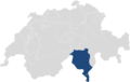 Posizione del canton Ticino