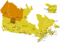 Kerkprovincie Grouard-McLennan op een kaart van de Canadese bisdommen