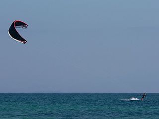 Kitesurfing at Punta Paloma Beach, Tarifa, Spain