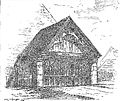 Le porche de la chapelle vers 1906 (dessin de Louis Le Guennec).
