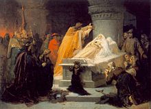 Canonization of Elizabeth of Hungary in 1235. Sandor Liezen-Mayer (1863). Liezen Erzsebet szentte avatasa.jpg