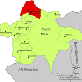 Kaart van Zorita del Maestrazgo