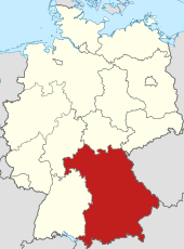 ドイツ国内におけるバイエルン州の位置
