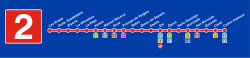 A(z) 2-es metróvonal útvonala
