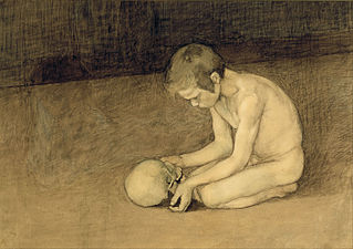 Jongen met schedel (1893)