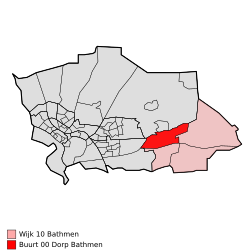 Location of Bathmen in the municipality of Deventer