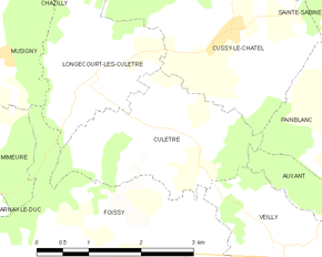 Poziția localității Culètre