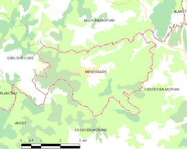 Mapa obce Ménessaire
