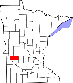 map of Minnesota highlighting Swift County