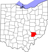 Округ Морган, Огайо на карте