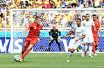 Belgium playing Algeria at the 2014 World Cup