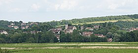 Vue d'une partie du bourg de Mellecey