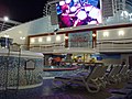 The poolside theater on the Caribbean Princess