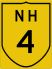 National Highway 4 marker
