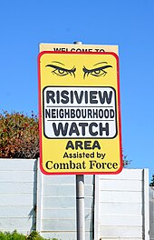 Neighbourhood Watch Sign, Combat Force Assistance (South Africa) Neighbourhood Watch Sign, Combat Force (South Africa).jpg
