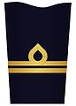 Sleeve insignia on innerkavaj m/48 ("inner jacket m/48") for a captain. (2003–present)