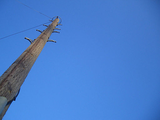 Old english telegraph pole