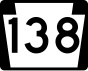 PA Route 138 marker