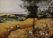 Høstfolk af Pieter Bruegel den ældre 1565. Olie på plade, 119x162 cm.