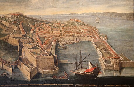 Le port de Portoferraio en 1705.