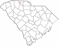 Location of Thicketty, South Carolina