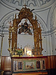 Retablo de Pedro de Ávila sobre el Milagro de la translación de San Pedro Regalado, en la iglesia del Salvador de Valladolid.