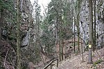 Felsen und Schlucht, Scheuchenstein samt dem darauf befindlichen Baumbestand