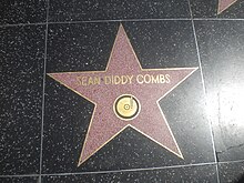 Combs' star on the Hollywood Walk of Fame Sean Diddy Combs Hollywood Star.jpg