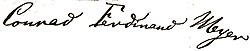 Conrad Ferdinand Meyers signatur