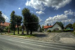 Srbín, náves