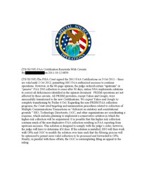 FISA-tuomioistuin havaitsee, että NSAn perusteluissa valvonnalle on "puutteellisuuksia lainsäädännöllisesti ja perustuslaillisesti". Tuomioistuin uudelleenvaltuuttaa NSA:n toiminnan tästä huolimatta.